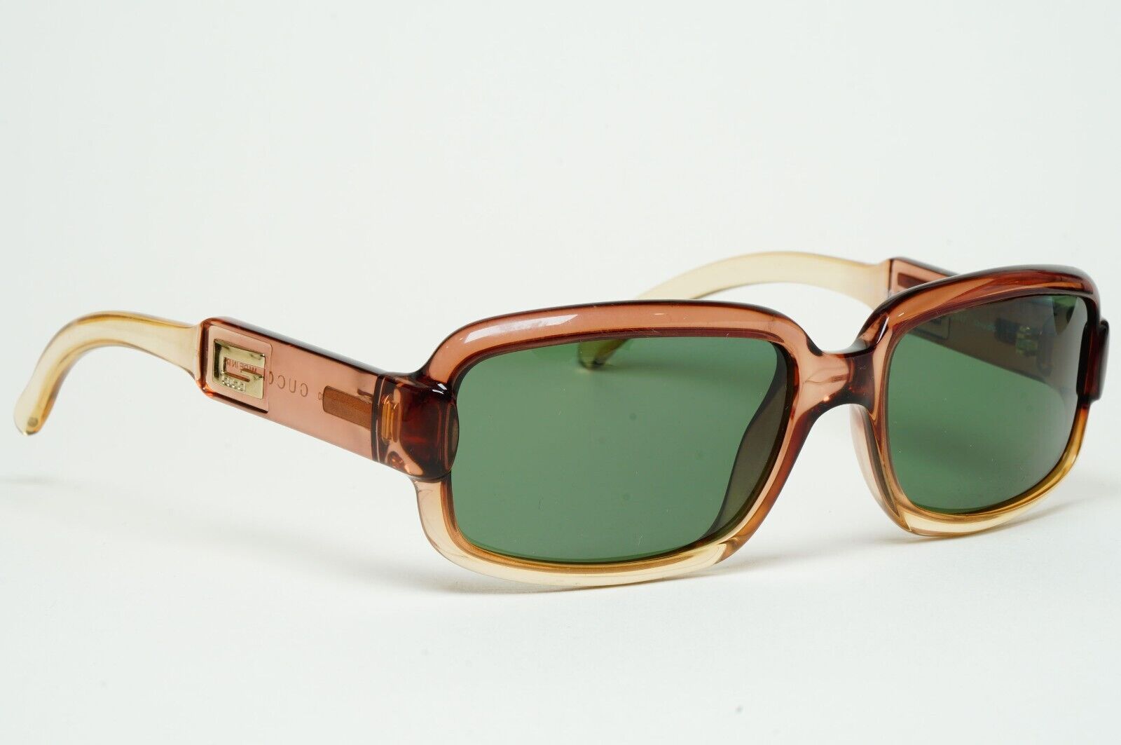 Gucci Sunglasses 1998 Vintage Brown Honey Transparent Green GG 2475/S T2V 110225