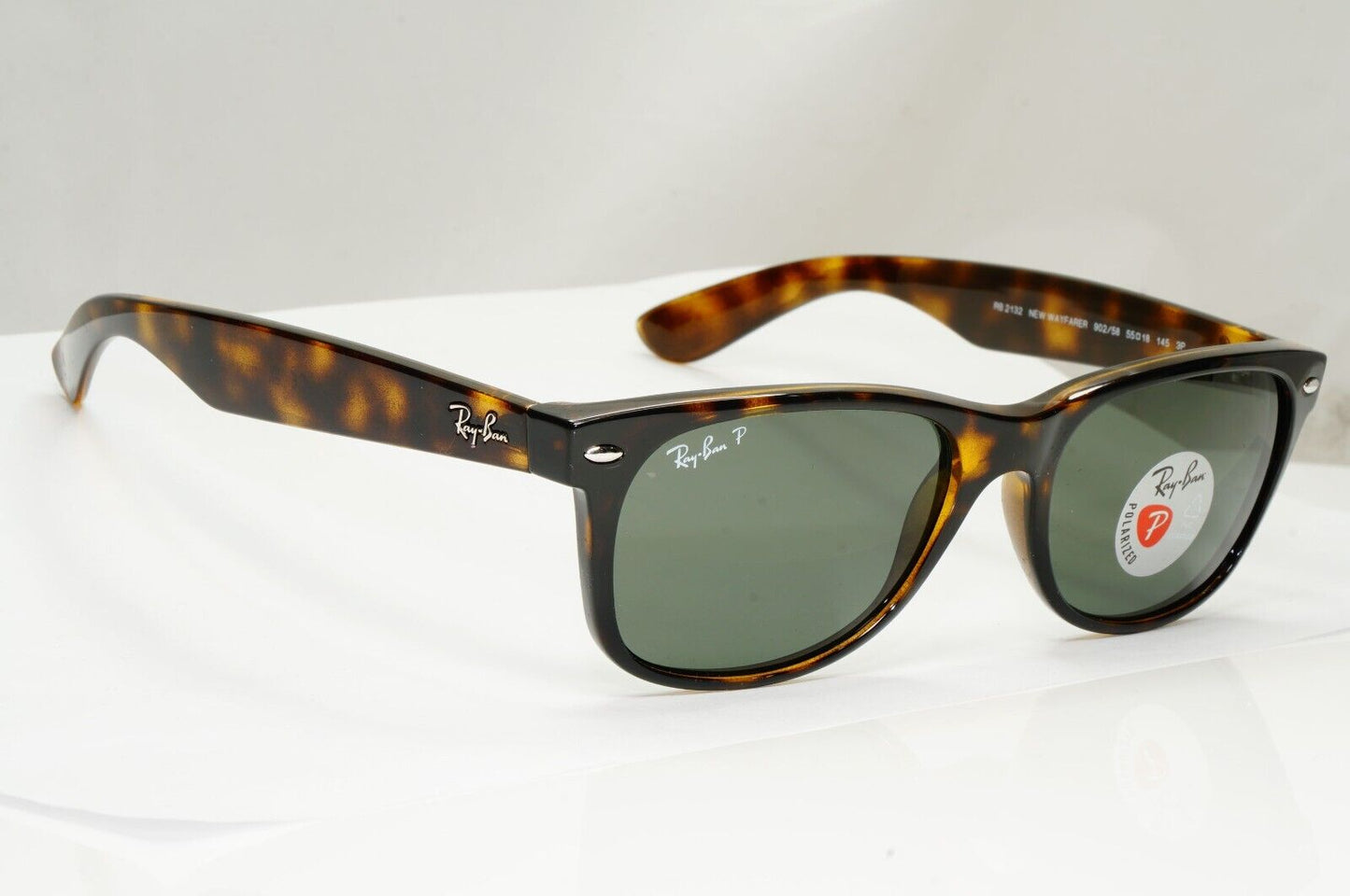 Ray-Ban Sunglasses Polarised New Wayfarer Brown RB 2132 New Wayfarer 902/58 55mm