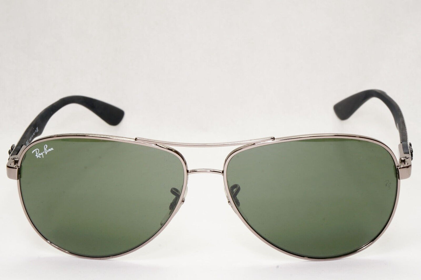Ray-Ban Sunglasses Carbon Fibre 2013 Pilot Aviator Grey Silver Green RB 8313 004
