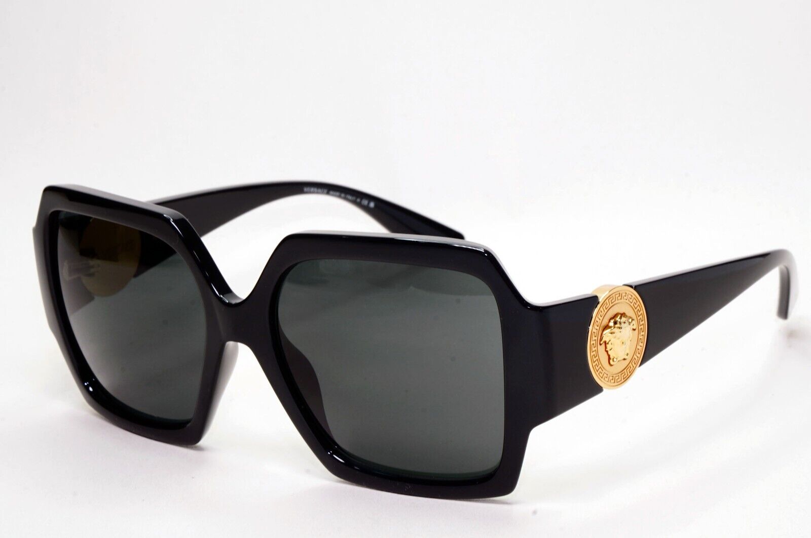 Versace Sunglasses Black Oversized Square Gold Medusa Large MOD VE 4453 GB1/87