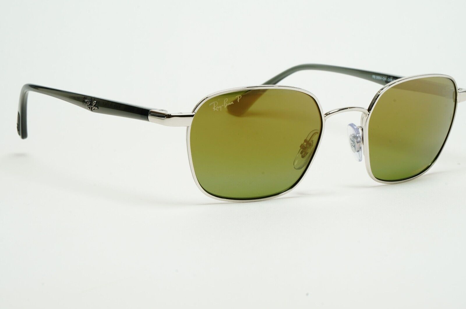 Ray-Ban Sunglasses Polarized Chromance Silver Green Mirror Gold RB 3664CH 003/6O