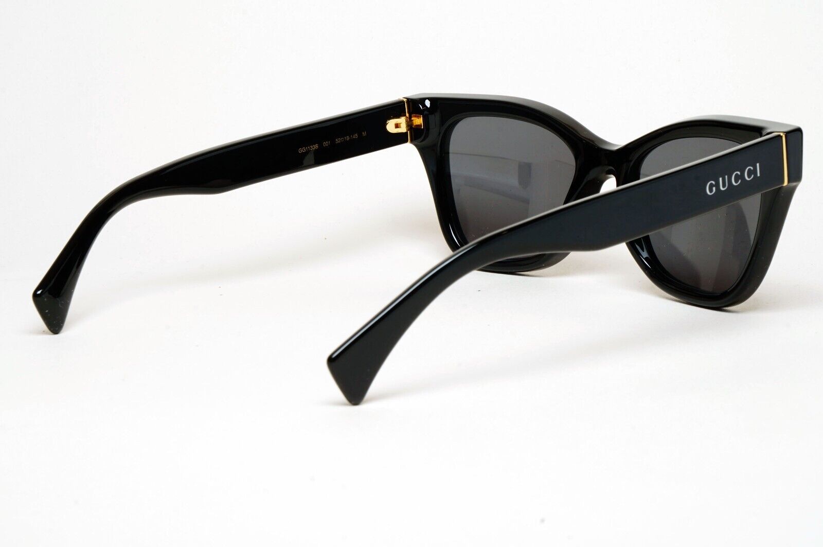 Gucci Sunglasses 2022 Black Glossy Square GG1133S 001 52mm 250125
