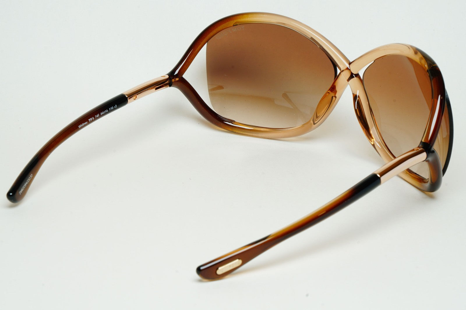 Tom Ford Sunglasses Whitney Gold Brown Gradient Wrap FT0009 TF 9 74F