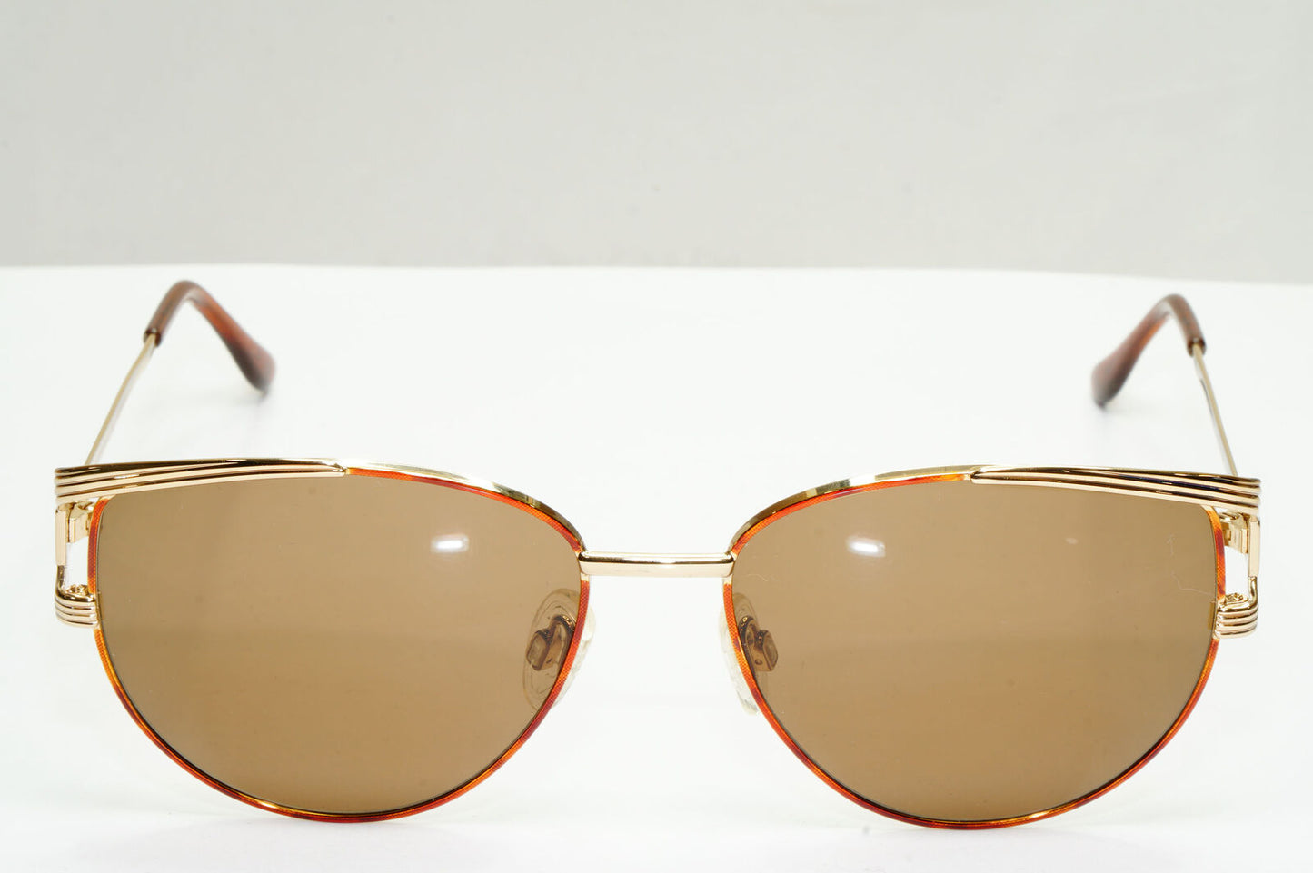 YSL 1988 Sunglasses Vintage Yves Saint Laurent Gold Brown Square 4003 Y128 56mm