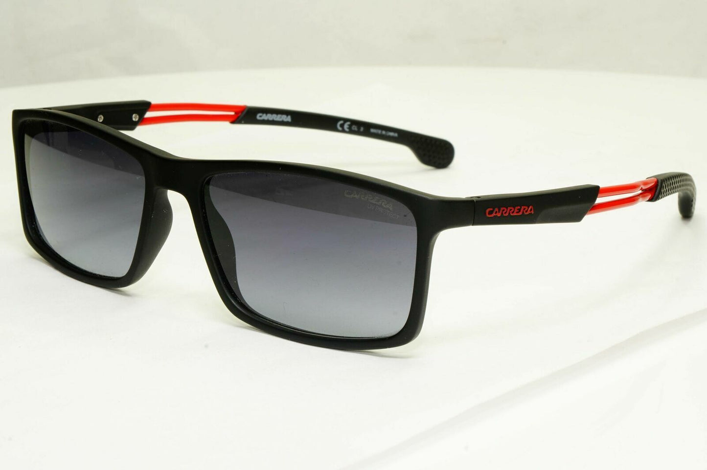 Carrera Sunglasses Black Gradient Smoke Red Square Rectangle 4016 0039O Sport