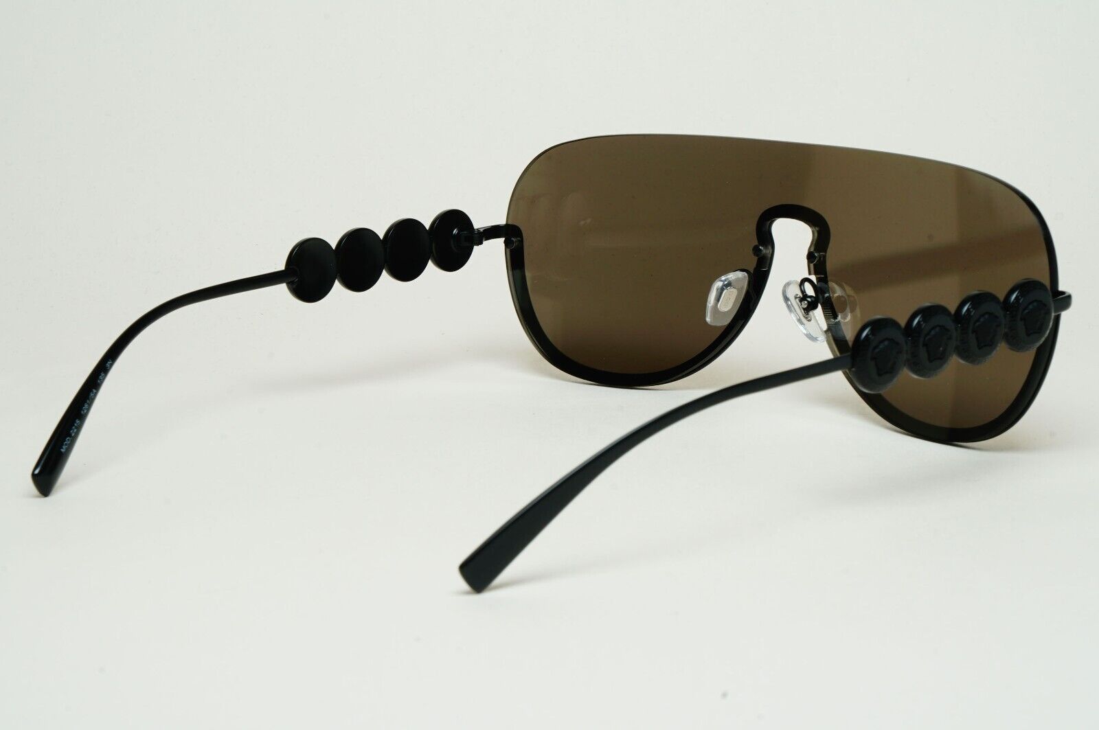Versace Sunglasses Black Gold Mirror Shield Medusa MOD VE 2215 1261/5A
