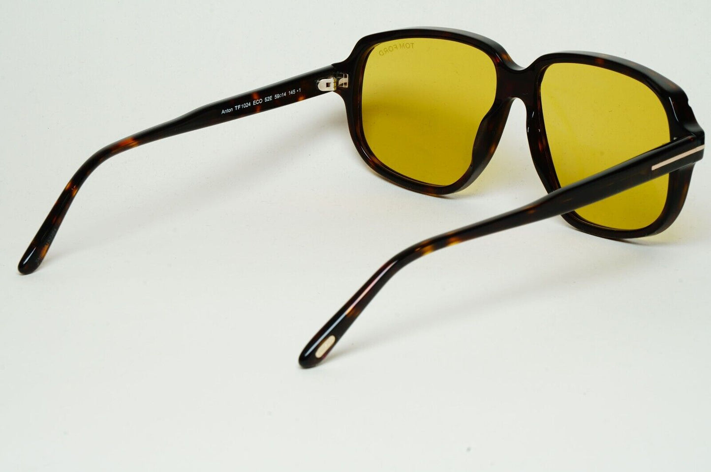 Tom Ford Sunglasses Anton Yellow Brown Tortoiseshell Square FT1024 TF 1024 52E