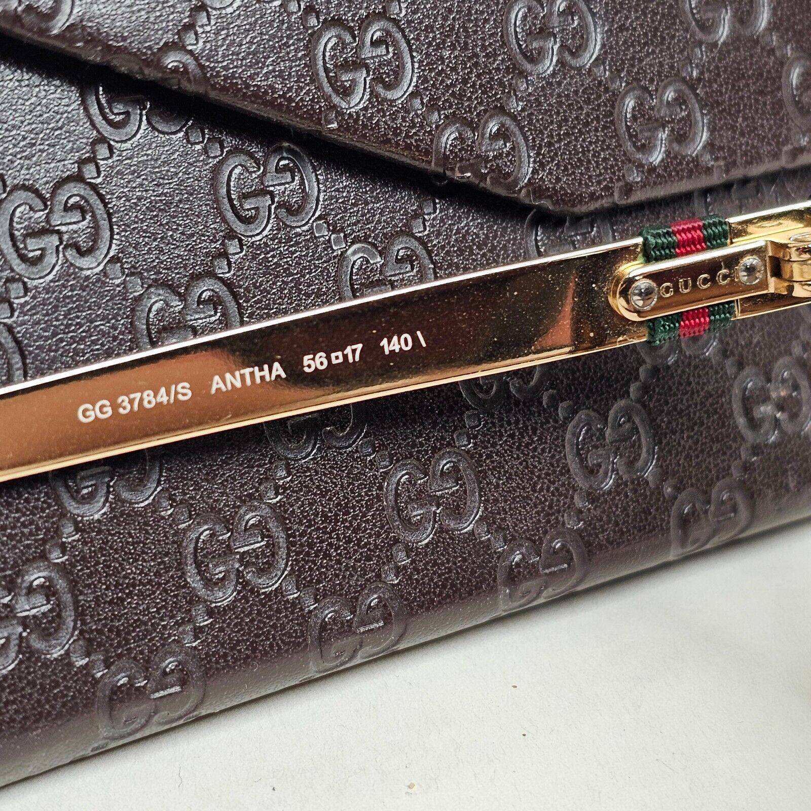 Gucci Sunglasses 2012 Vintage Ribbon Gold Brown GG 3784/S ANTHA 120125