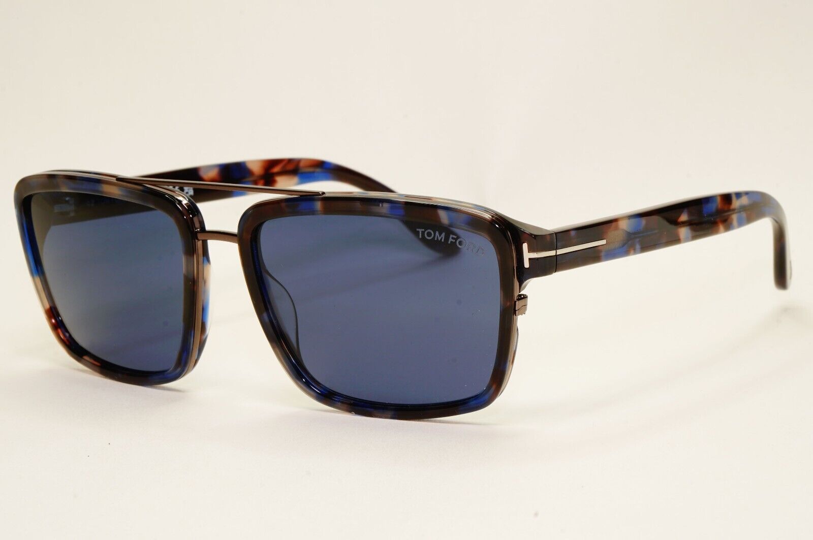 Tom Ford Sunglasses Anders Blue Brown Marble Square FT0780 TF 780 55V 58mm