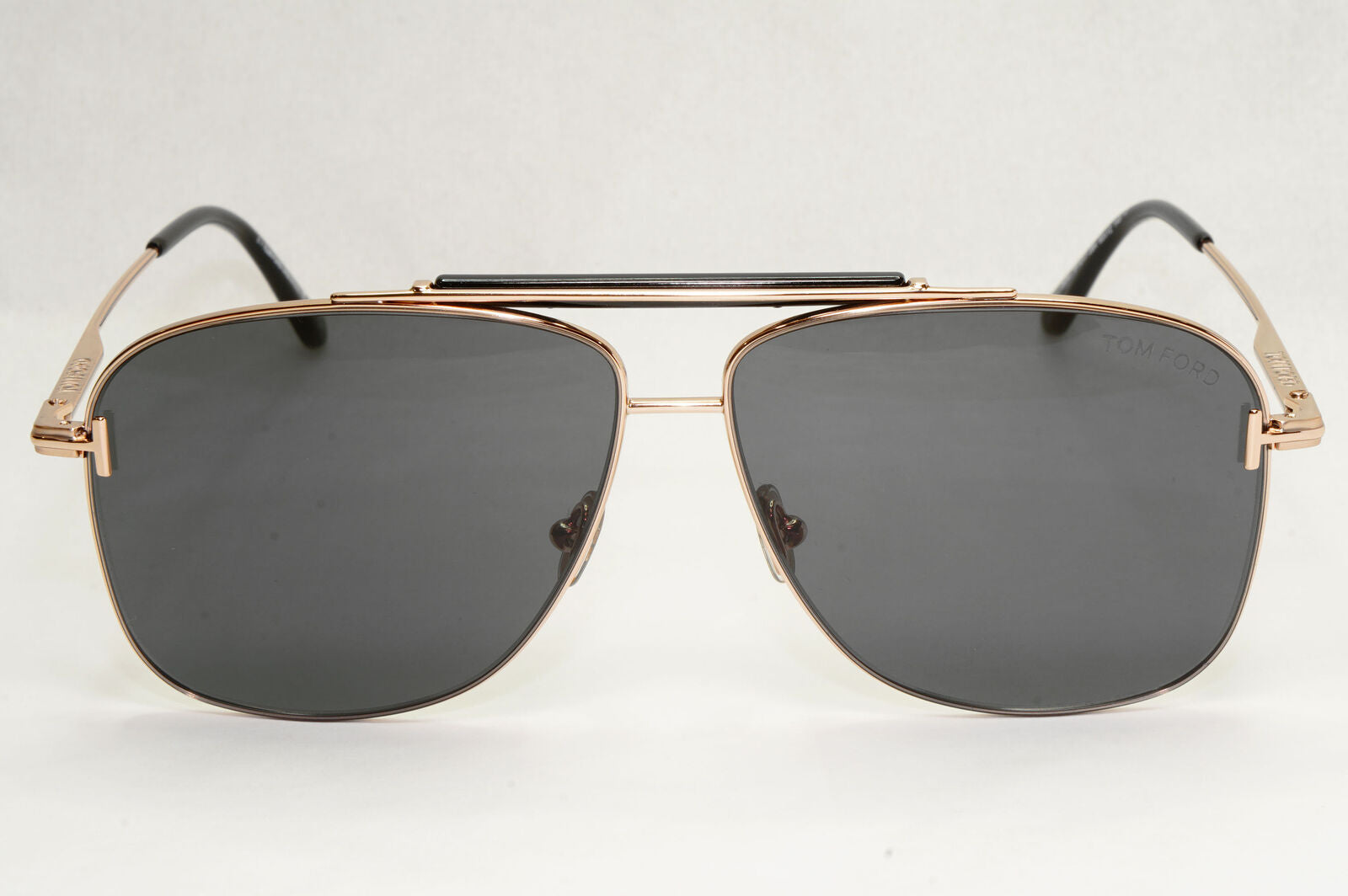 Tom Ford Sunglasses Jaden Gold Grey Metal Pilot Square FT1017 TF 1017 28A
