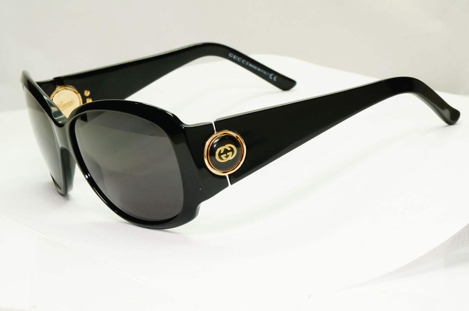 Gucci 2008 Sunglasses Black Gold Vintage Square GG 3104/S 807LF 181022