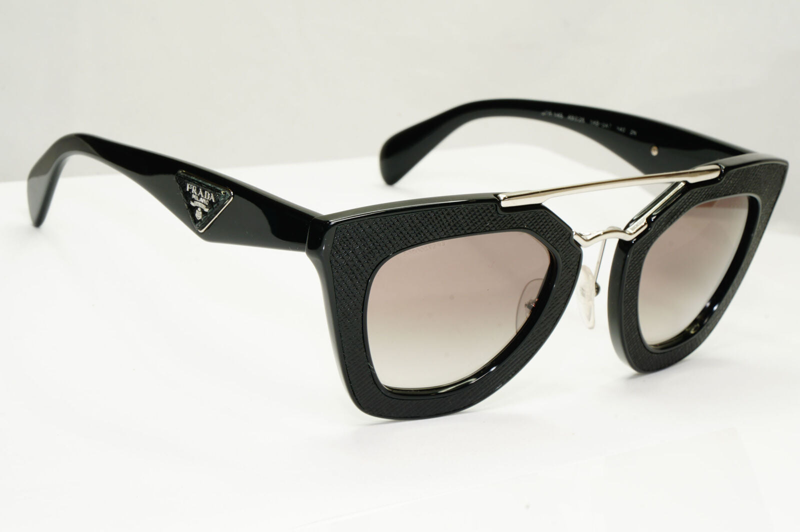 Prada Black Cinema Saffiano Leather Sunglasses PR14SS SPR 14S 1AB-0A7 221122