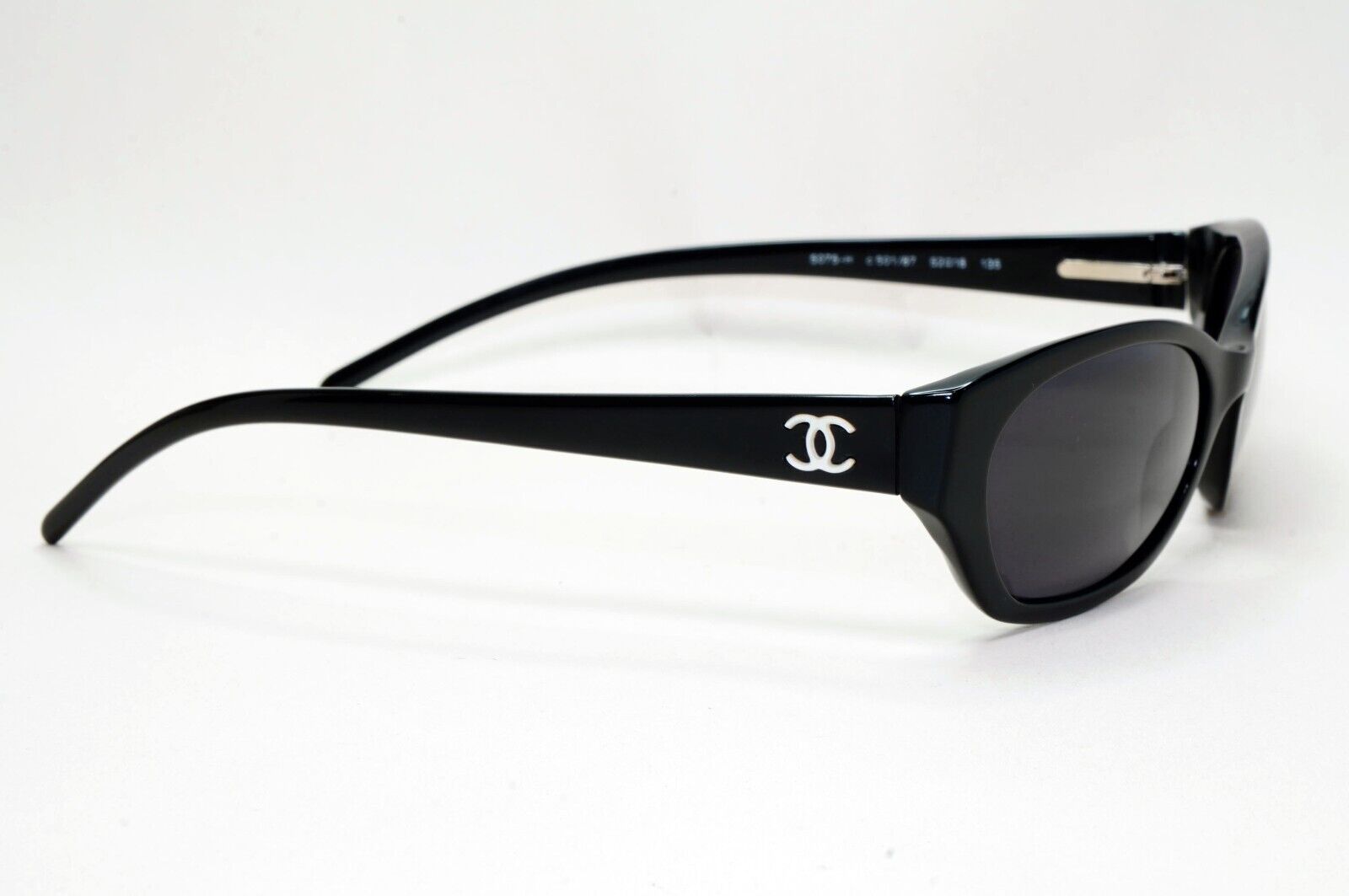 Chanel Sunglasses 2008 Vintage Black Mother of Pearl Small 5075-H c501/87 051124