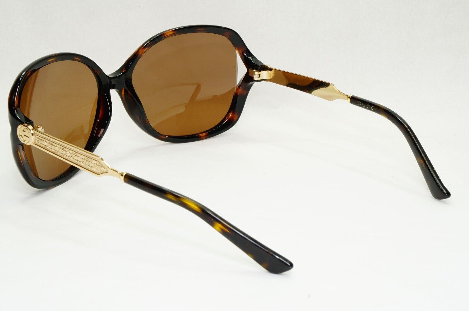 Gucci Sunglasses 2017 Gold Brown Tortoiseshell Square GG 0076S 003 60mm 051223