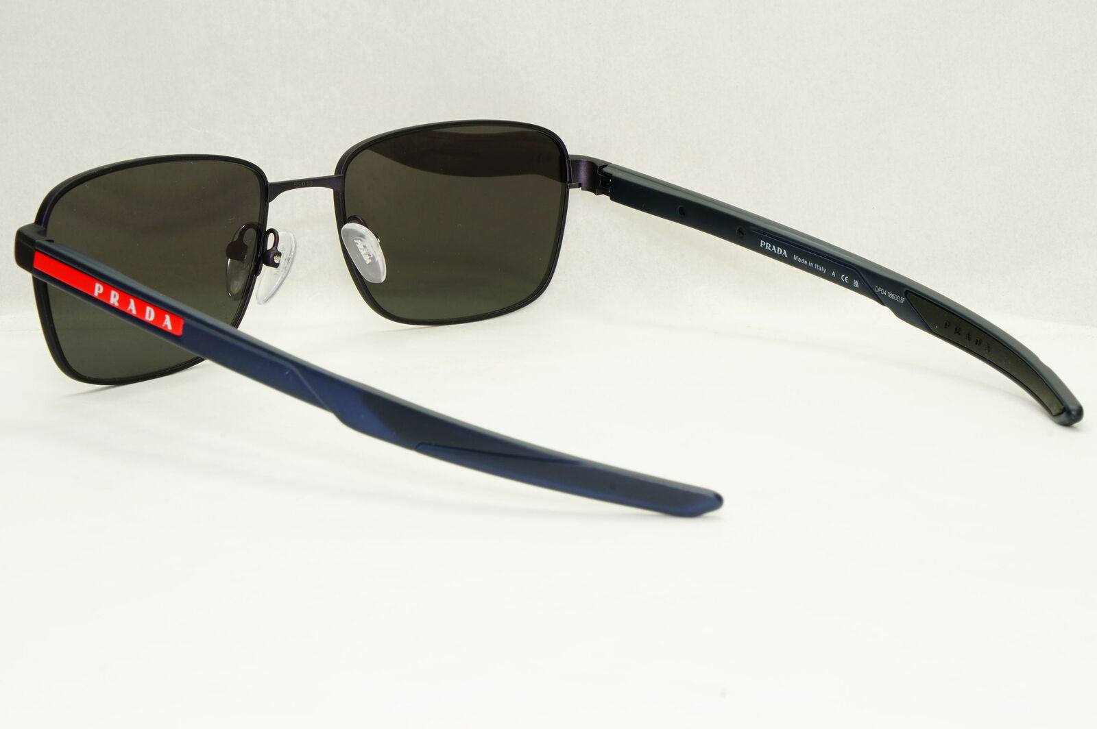 Prada Sunglasses Blue Navy Dark Square Red Stripe PS54OV VPS 54O UR7-1O1 55mm