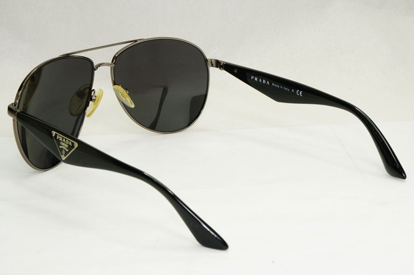 Prada Sunglasses Triangle Logo Pilot Gunmetal Black PR53QS SPR 53Q 5AV0A7 270324