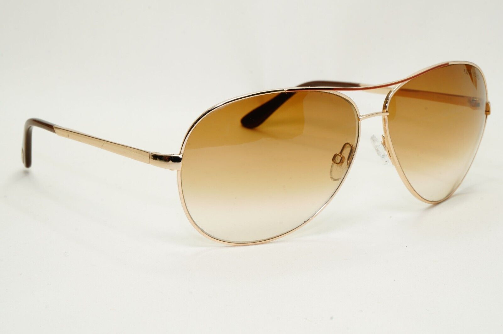 Tom Ford Sunglasses Charles Gold Pilot Brown Gradient FT0035 TF 35 772 091124