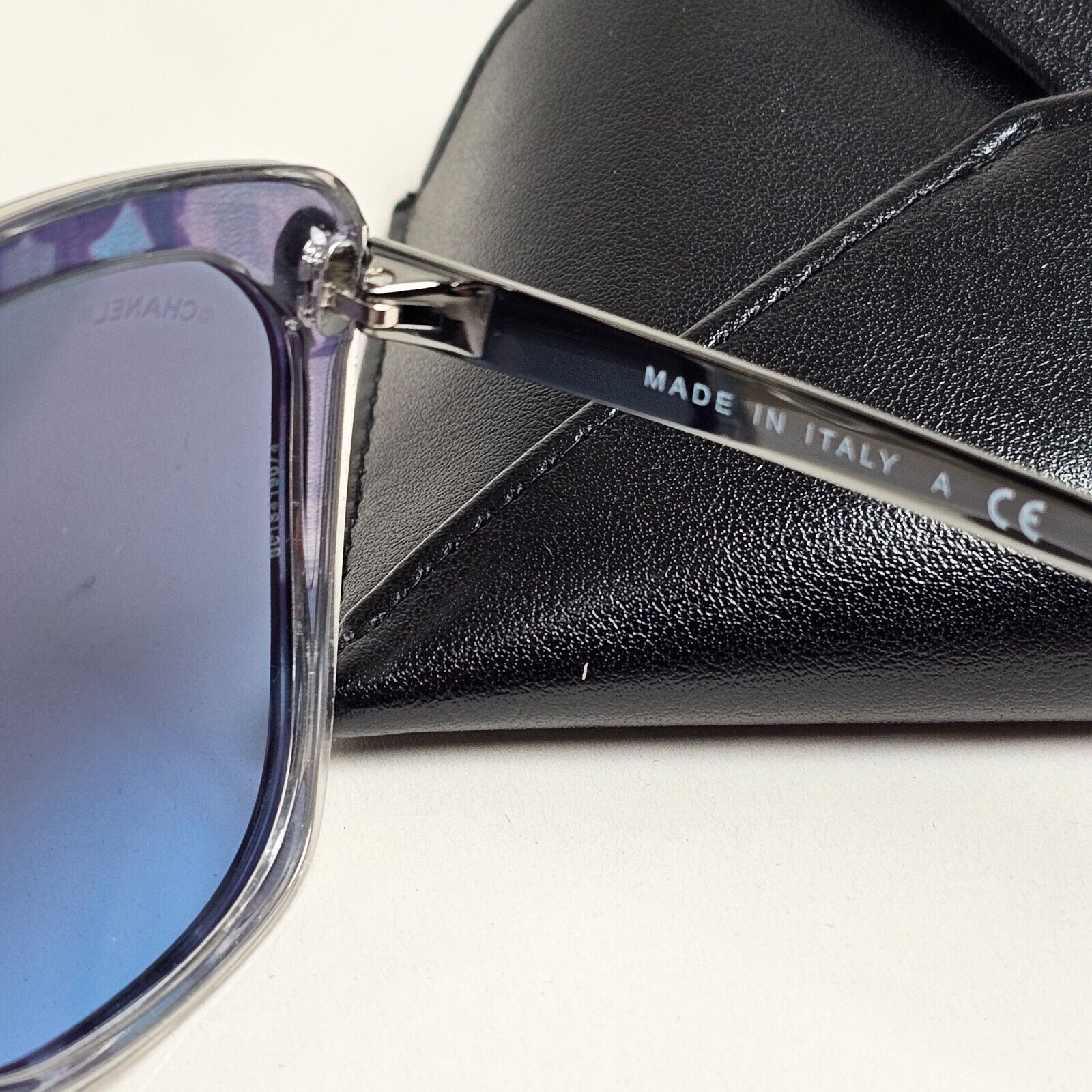 Chanel Sunglasses Blue Gradient Square Silver Metal 4209 c.465/S2 57mm 100125