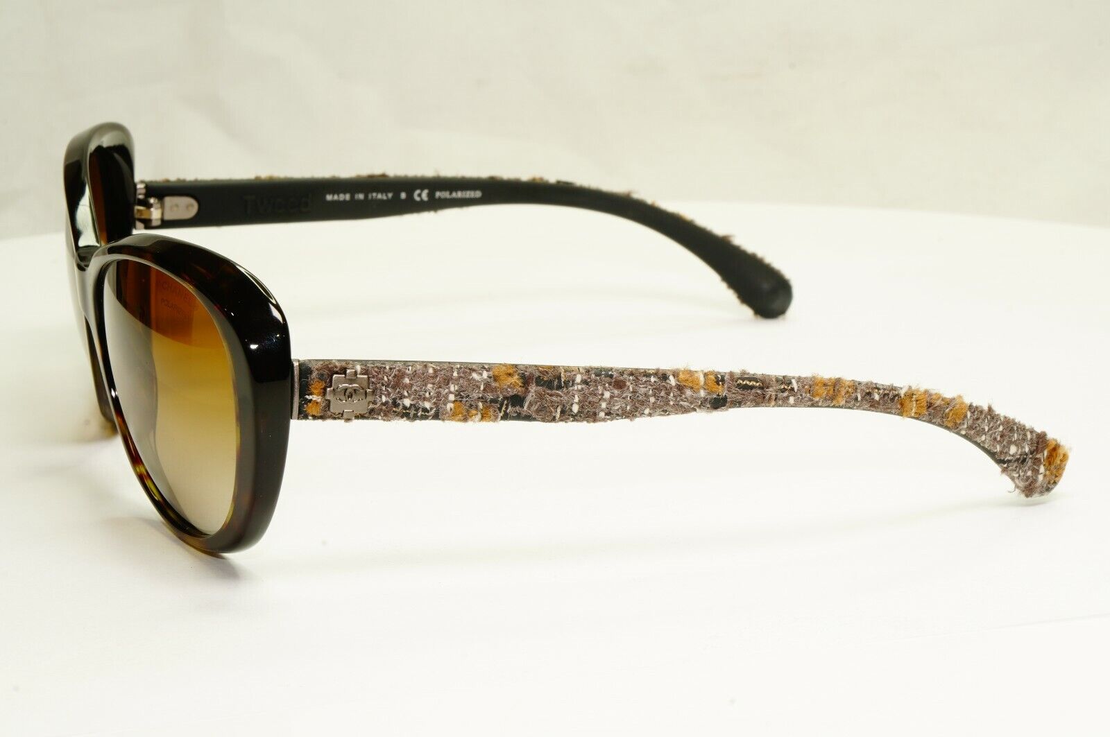 CHANEL Brown Polarized Sunglasses Tweed Collection Gradient 5241 714/T5 24270
