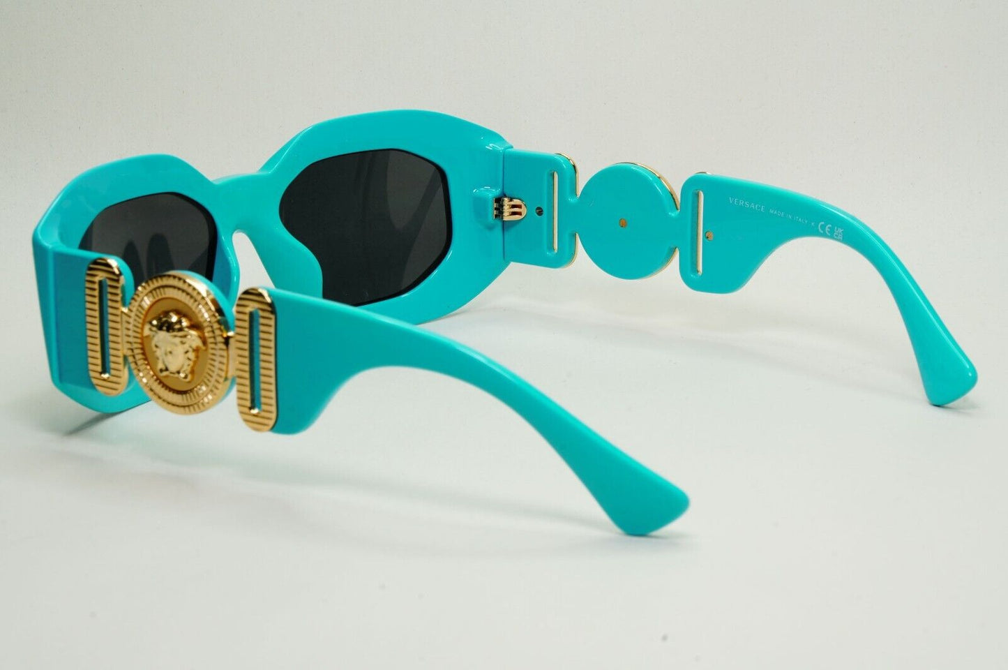 Versace Sunglasses Azure Gold Medusa Biggie Square MOD VE 4425U 5439/87 53mm