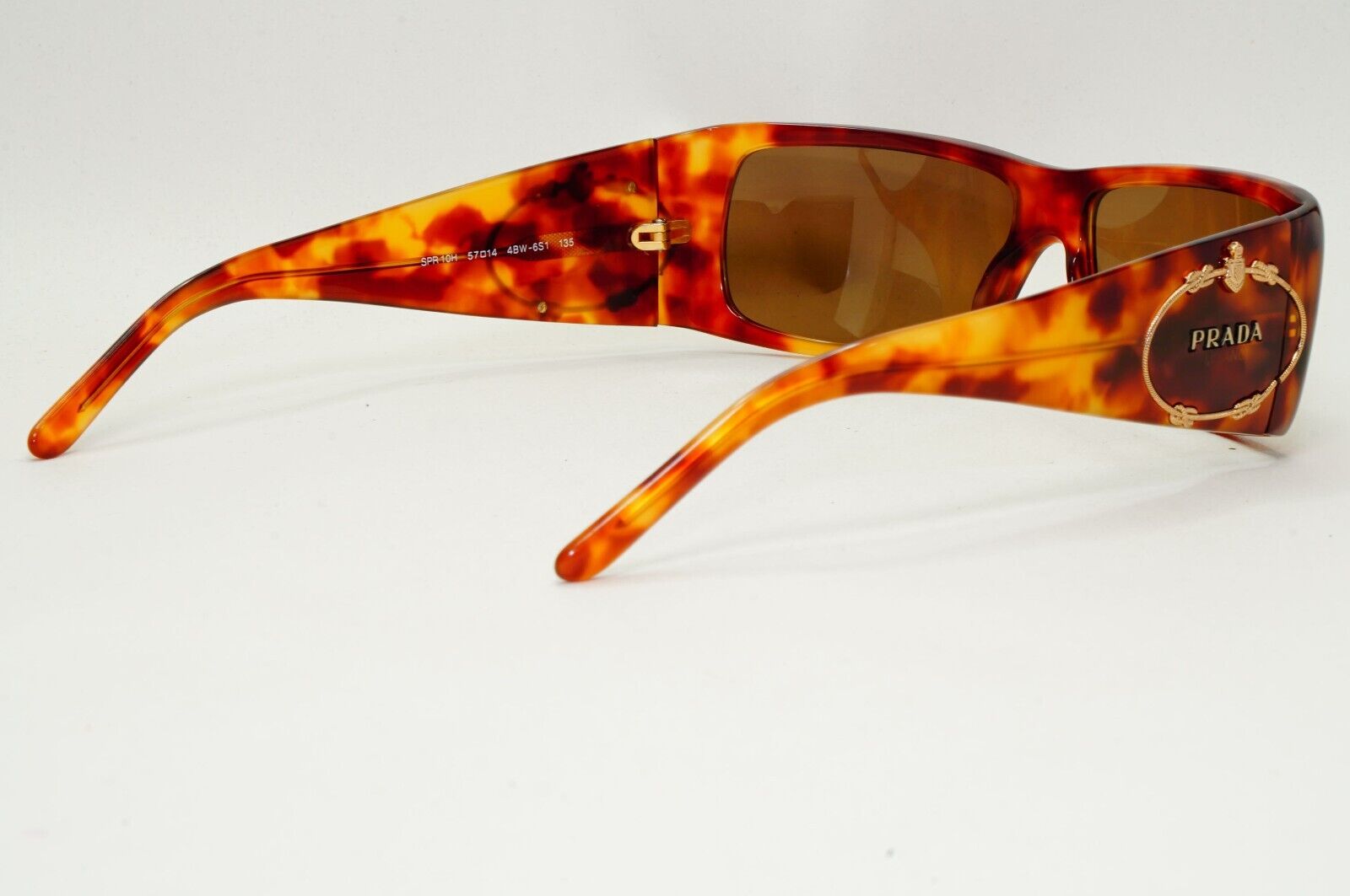 Prada Sunglasses 2007 Vintage Brown Gold Crest PR10HS SPR 10H 4BW-6S1 031124