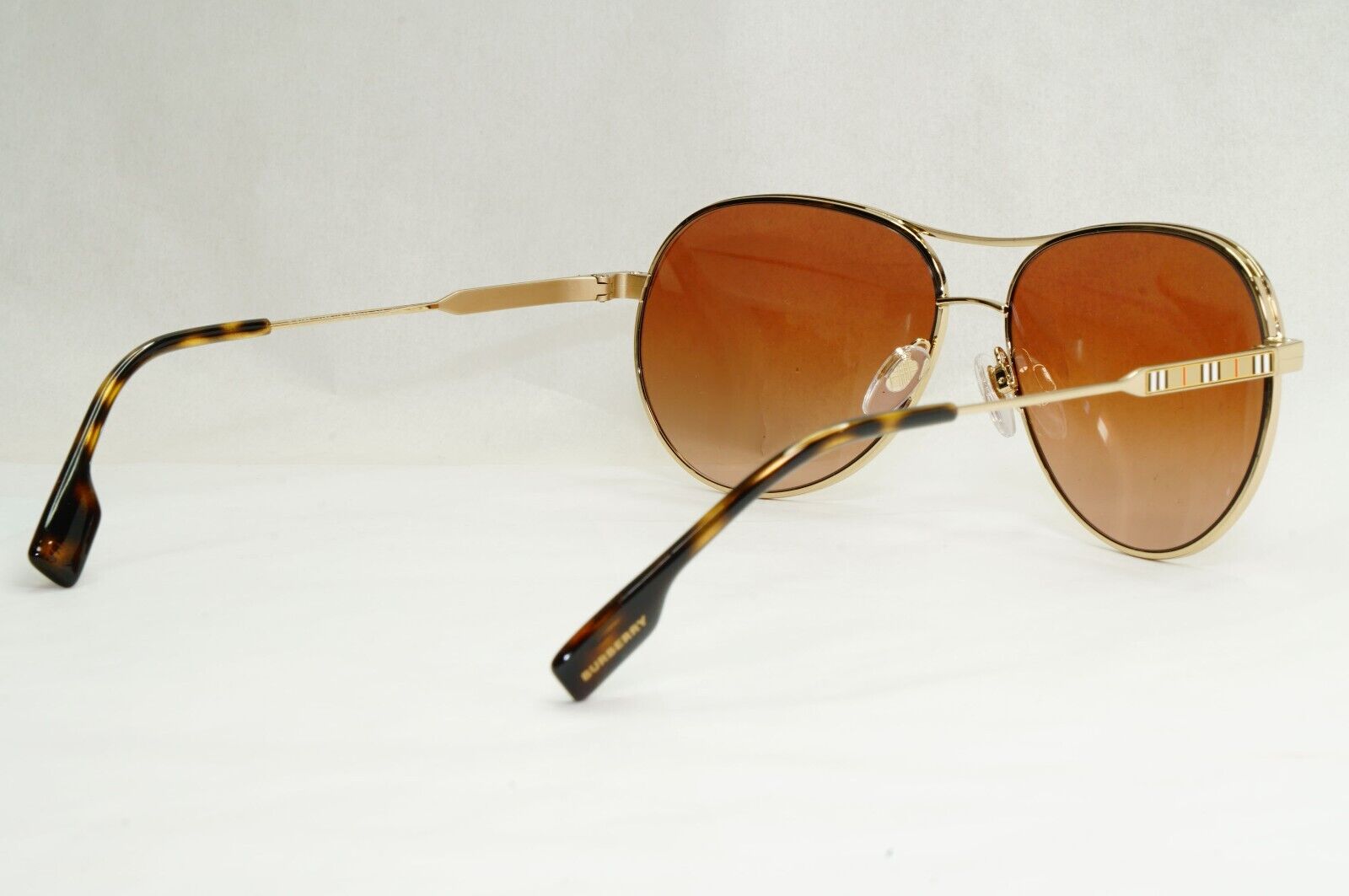 Burberry Sunglasses Gold Pilot Tara Metal Brown Gradient BE 3122 1109/13 59mm