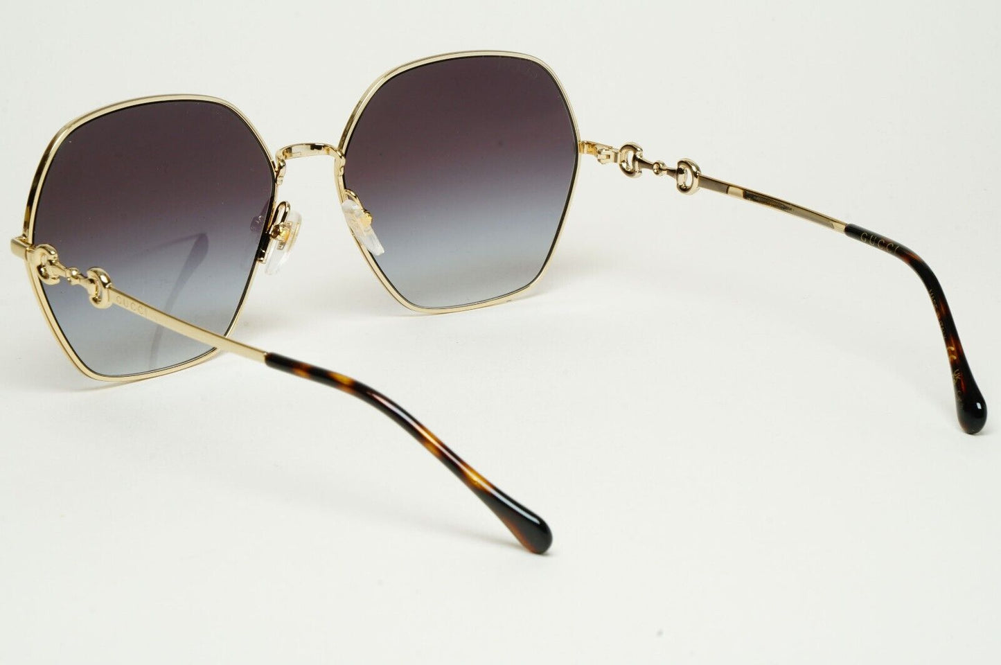 Gucci Sunglasses 2023 Hexagon Oversized Gold Grey Gradient GG1335S 001 170125