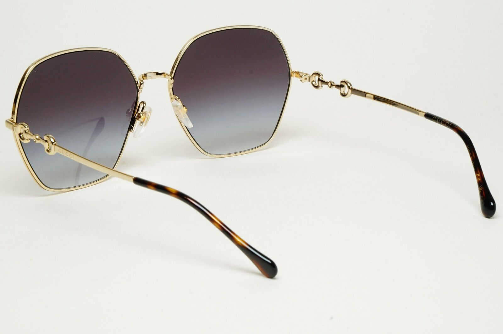 Gucci Sunglasses 2023 Hexagon Oversized Gold Grey Gradient GG1335S 001 170125
