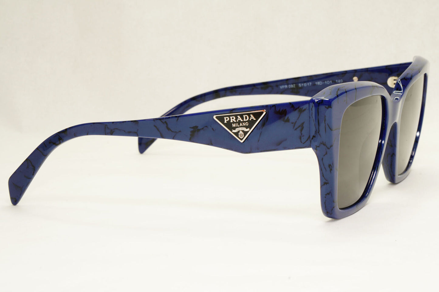 Prada Sunglasses Blue Black Triangle Symbole Marble PR09ZV VPR 09Z 18D-1O1 51mm