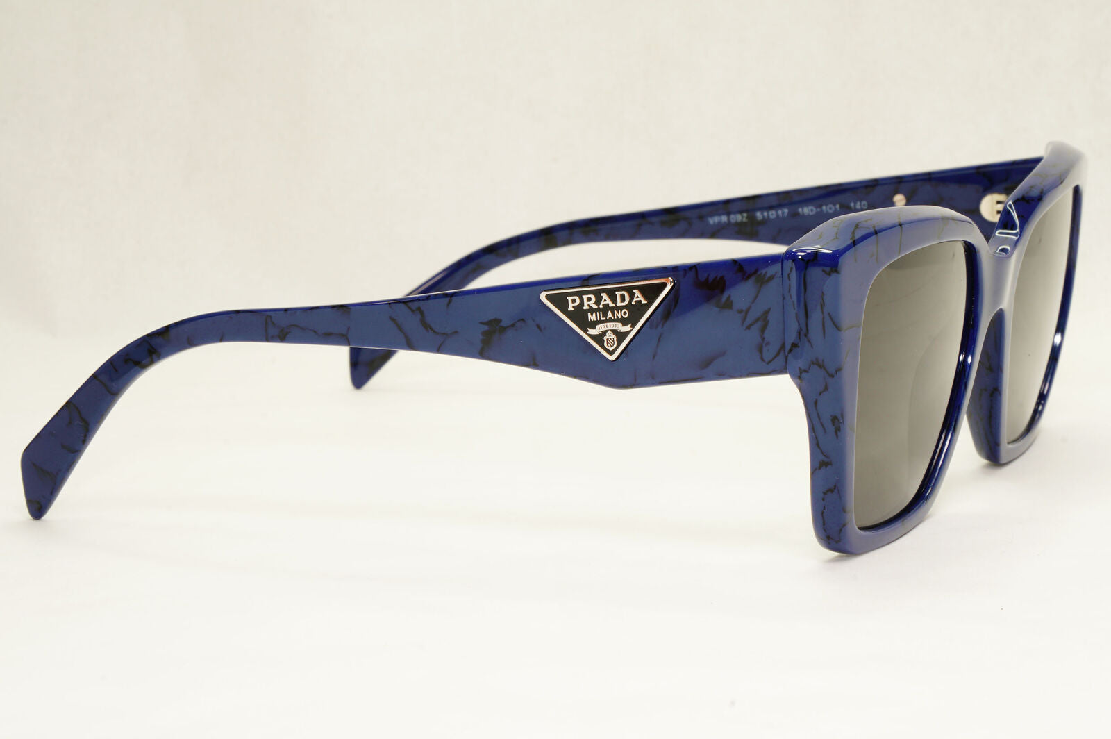 Prada Sunglasses Blue Black Triangle Symbole Marble PR09ZV VPR 09Z 18D-1O1 51mm
