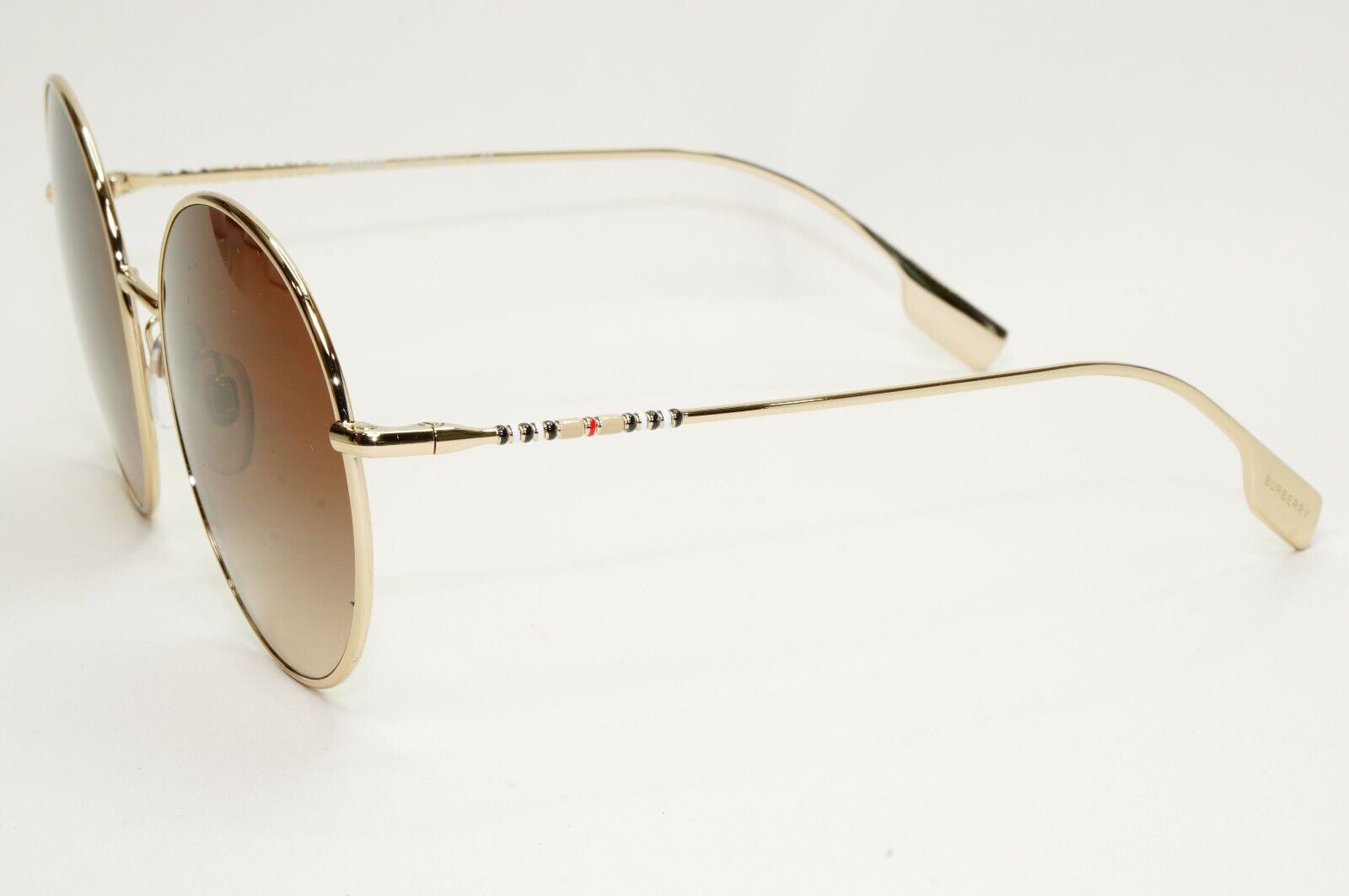 Burberry Sunglasses Round Gold Brown Gradient Metal BE 3132 Pippa 1109/13 58mm