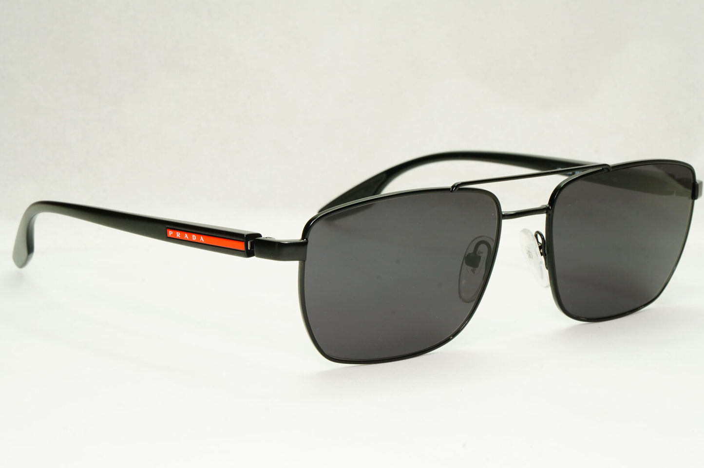 Prada Sunglasses Black Square Pilot Metal Mens PR53MV VPS 53M 1BO-1O1 55mm