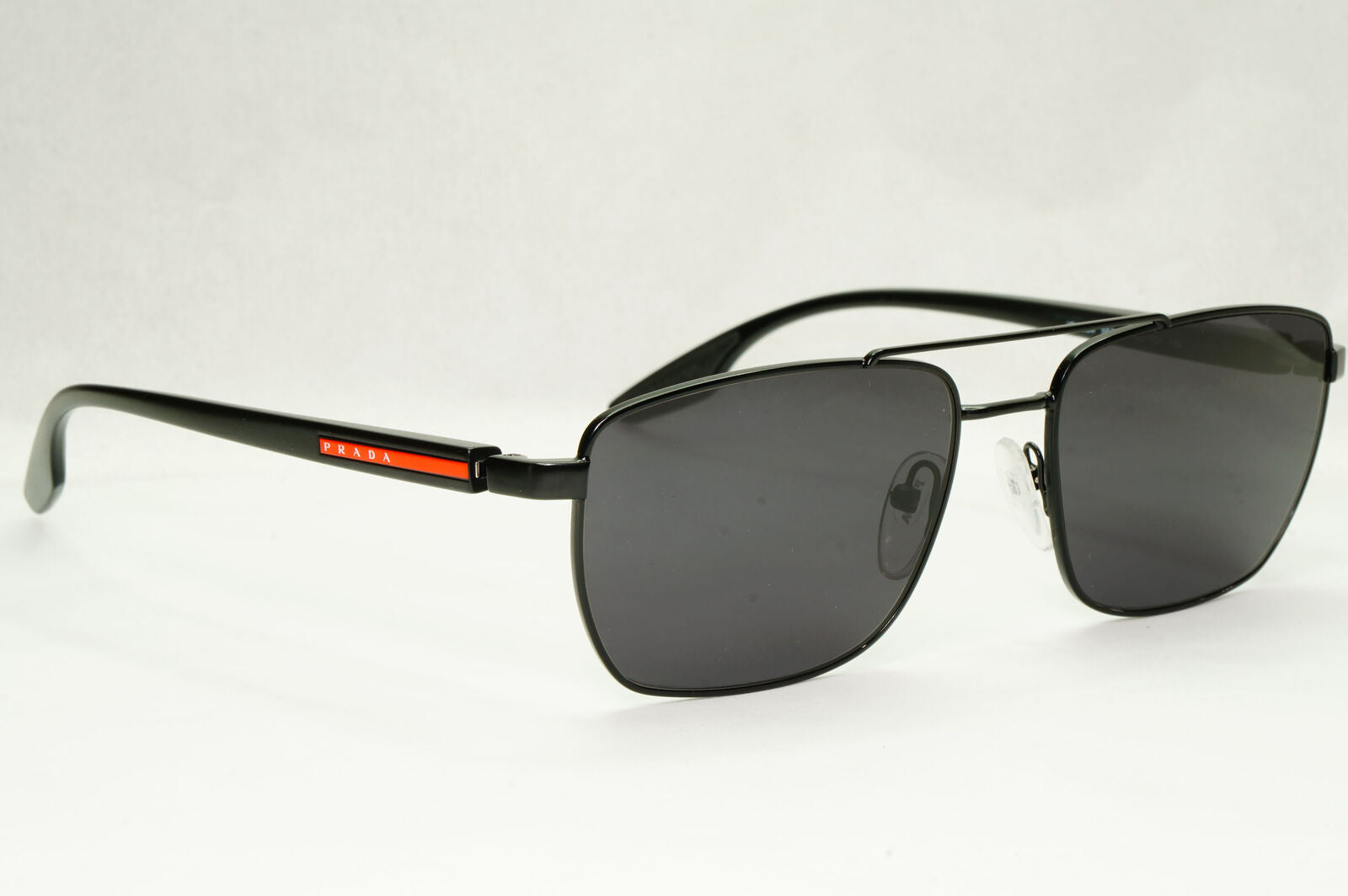 Prada Sunglasses Black Square Pilot Metal Mens PR53MV VPS 53M 1BO-1O1 55mm
