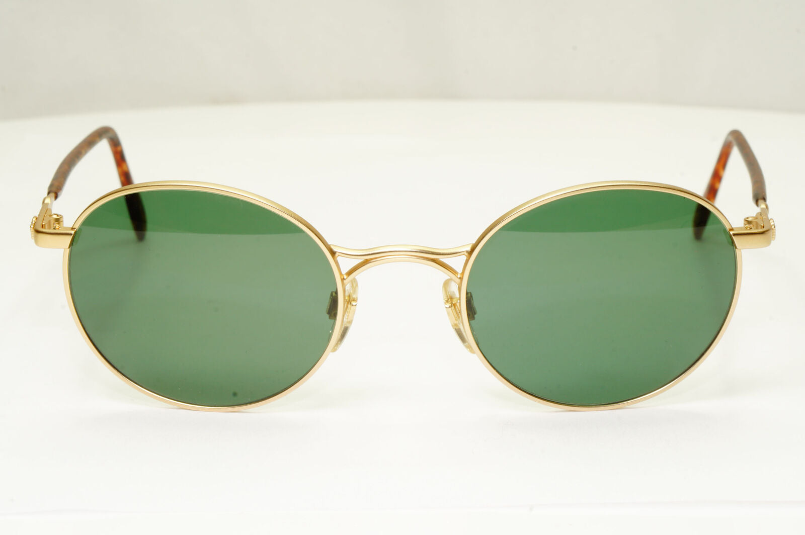 Emporio Armani 1997 Vintage Sunglasses Mens Womens Round Gold Green 059-S 904