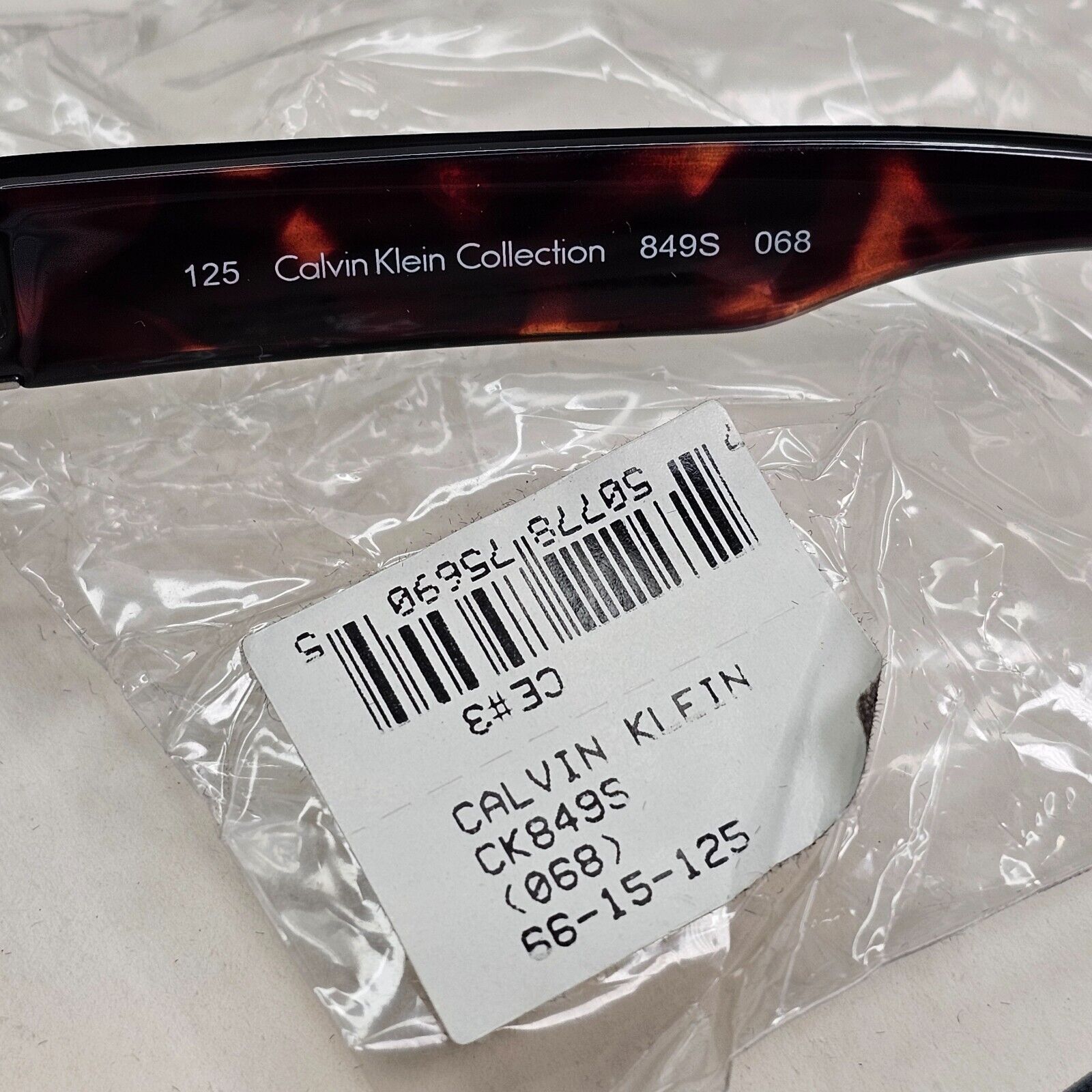 Calvin Klein Sunglasses 2005 Vintage Brown Tortoise Green Wrap 849S 068 121124