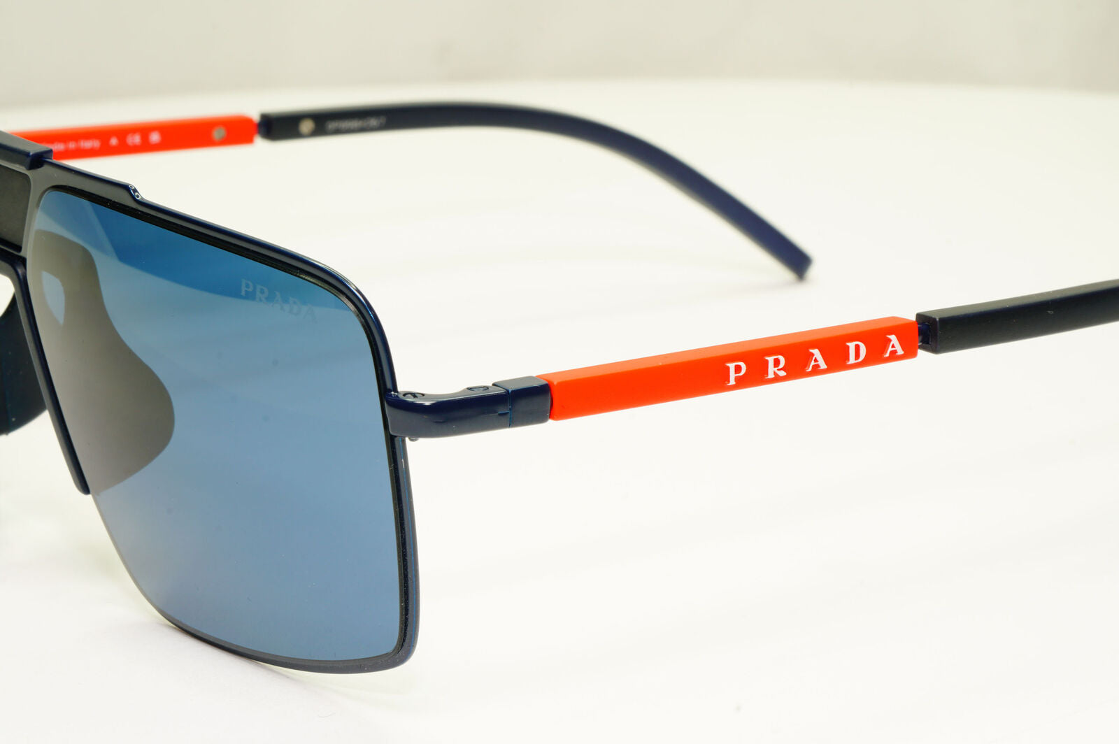 Prada Blue Square Sunglasses Mens Square Red Designer SPS 52X PS52XS 06S-07L