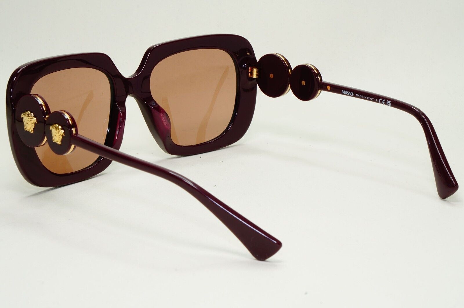 Versace Sunglasses Bordeaux Red Brown Gold Square Medusa MOD VE 4434-F 5382/73