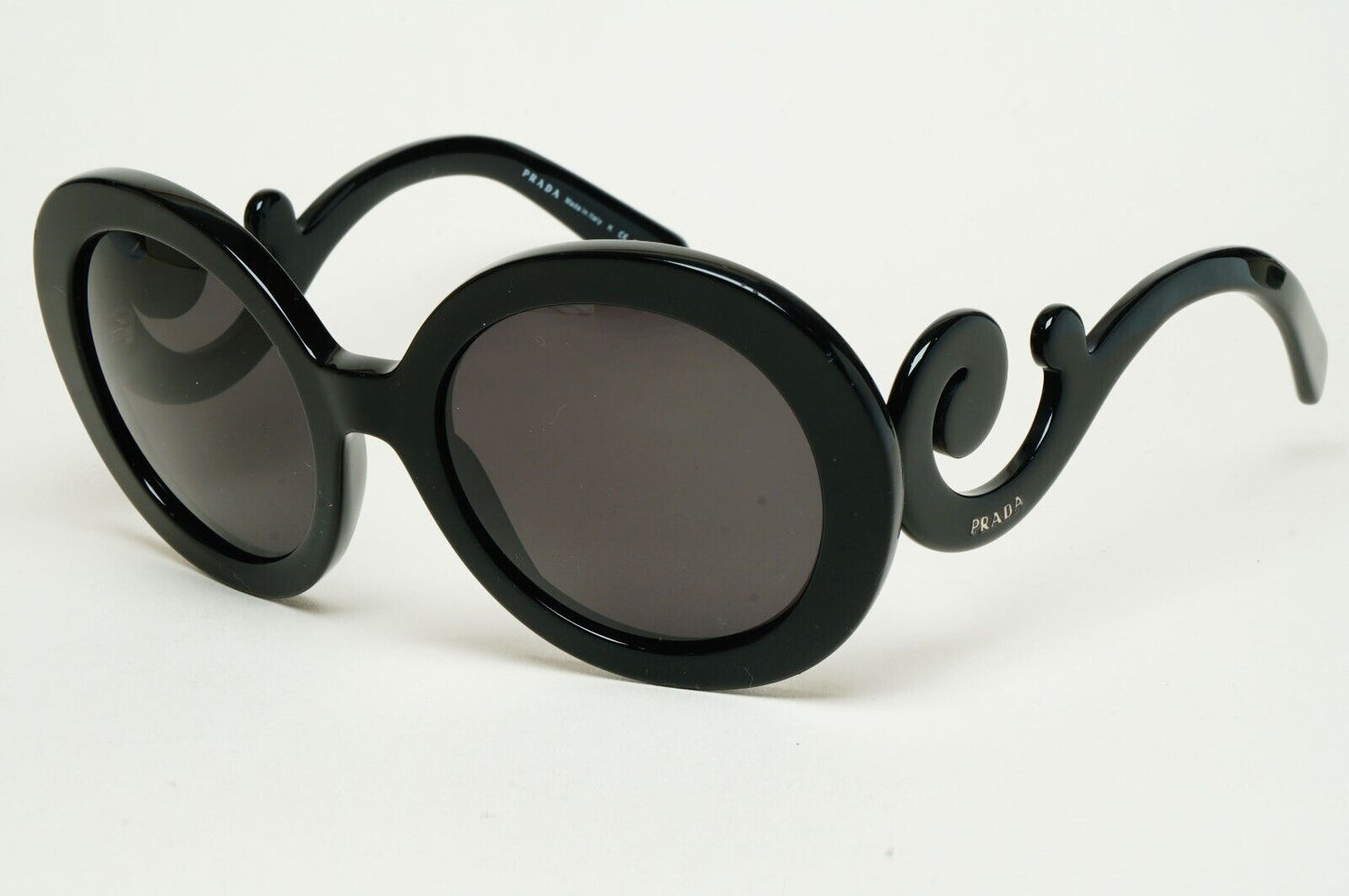 Prada Sunglasses Baroque Swirl Round Black PR27NS SPR 27N 1AB-5W1 060125