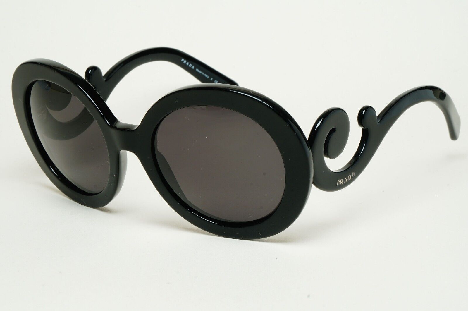 Prada Sunglasses Baroque Swirl Round Black PR27NS SPR 27N 1AB-5W1 060125