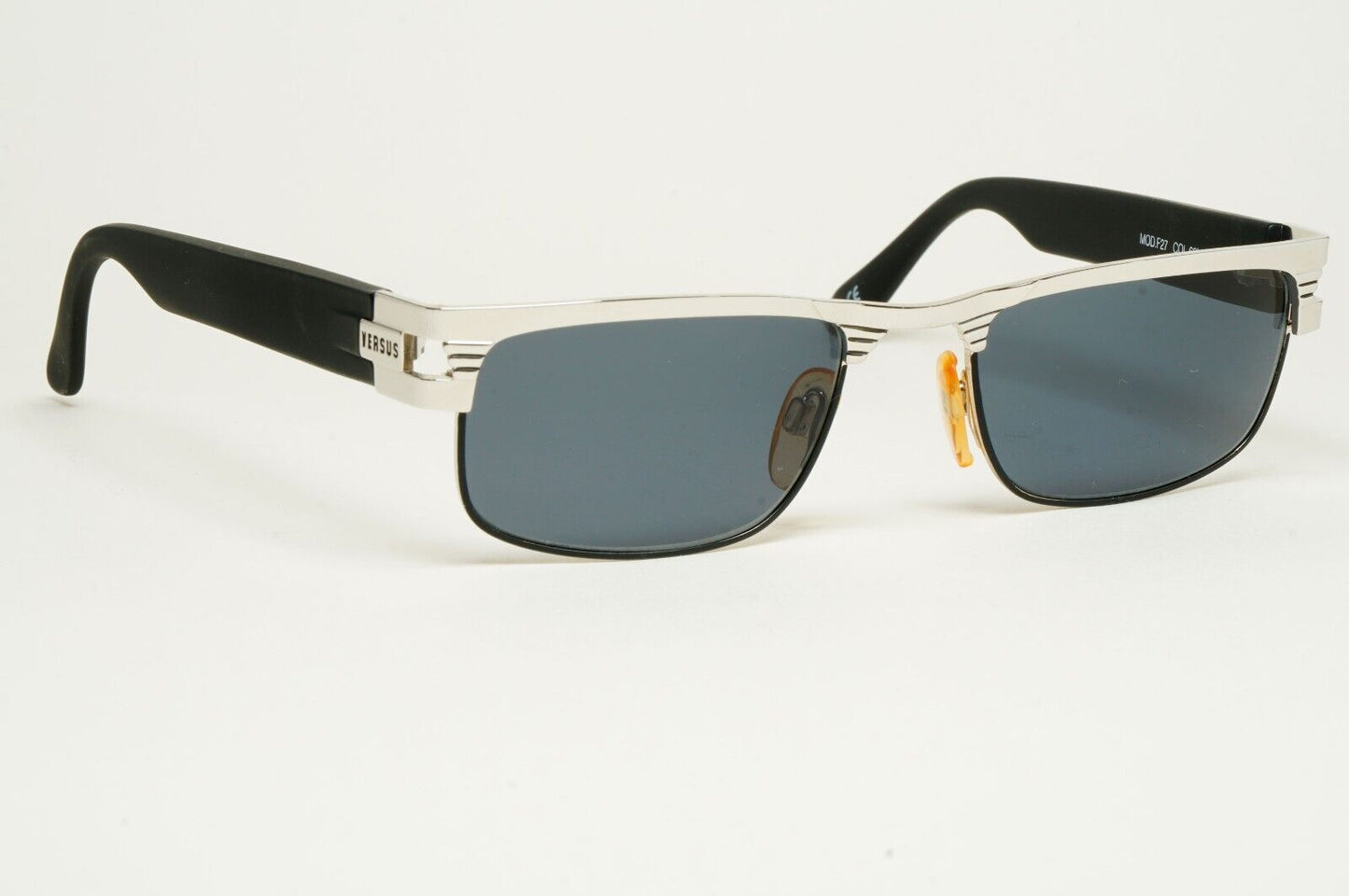 Versus Sunglasses 1996 by Gianni Versace Vintage Silver Black MOD F27 COL 62M