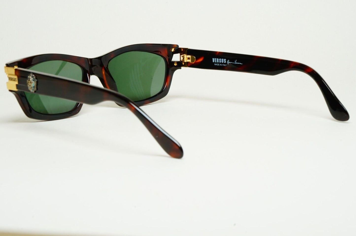 Versus Sunglasses 1996 by Gianni Versace Vintage Brown Gold Lion MOD E29 COL 649