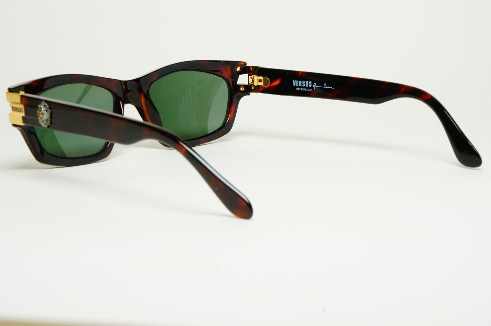 Versus Sunglasses 1996 by Gianni Versace Vintage Brown Gold Lion MOD E29 COL 649