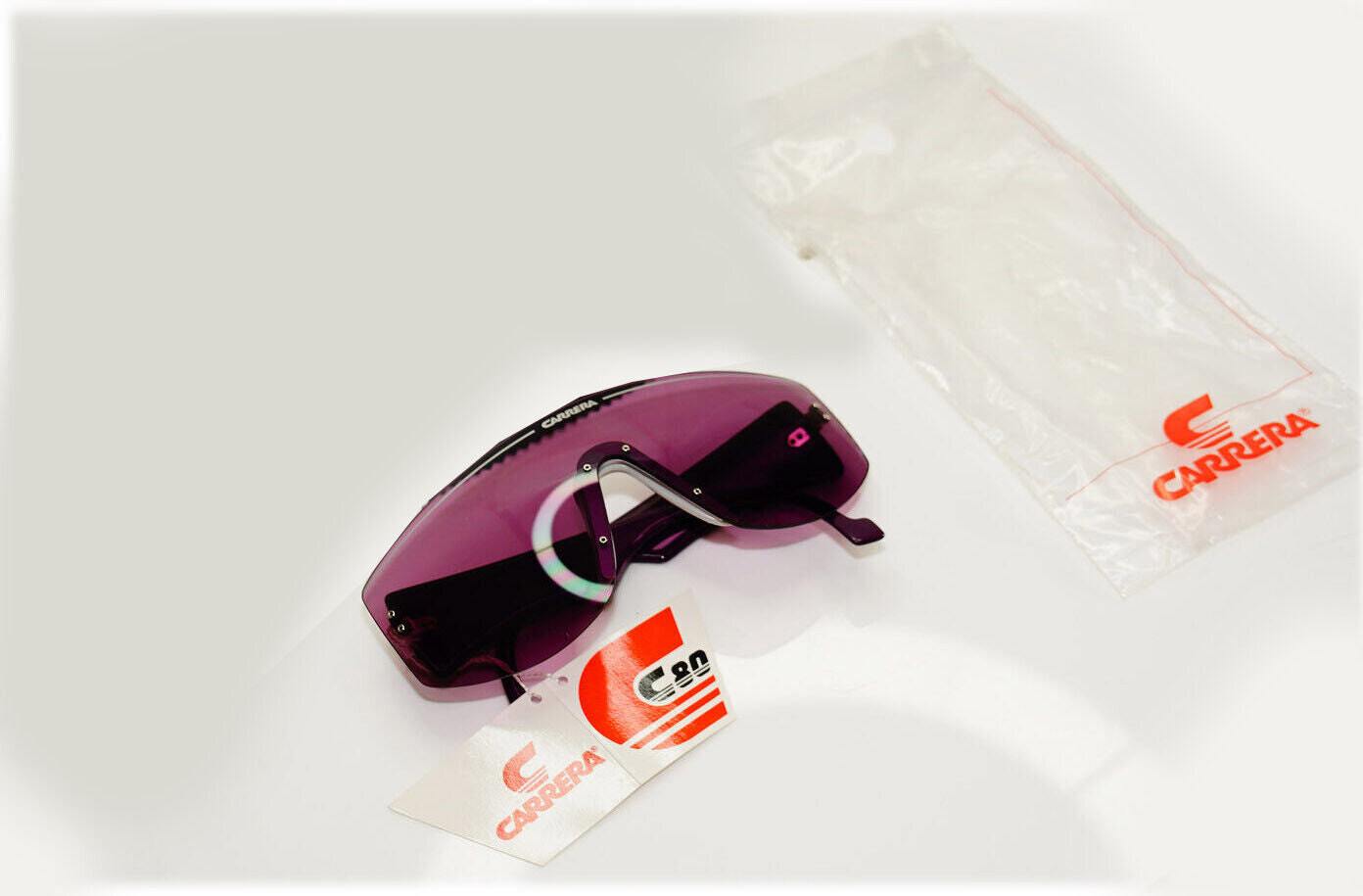 Authentic CARRERA Vintage Sunglasses 1990s NOS Shield C80 Ski 5414 80 26970