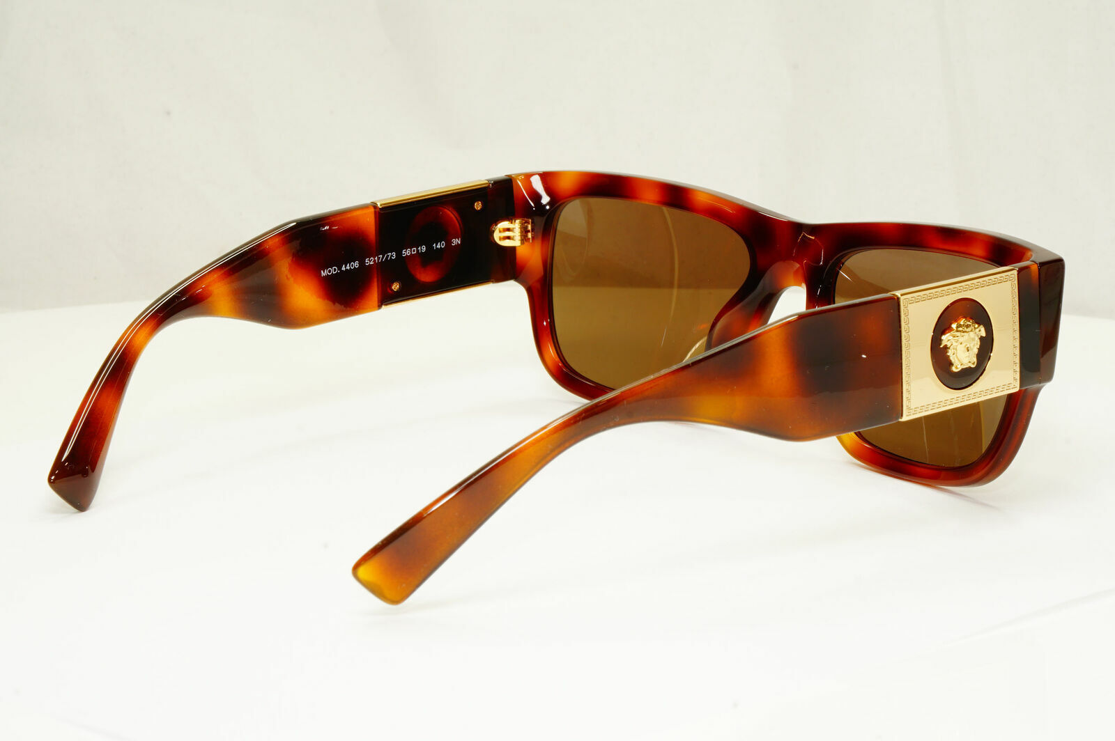 Versace Sunglasses Gold Medusa Large Brown Havana Tortoise Mens 4406 5217/73