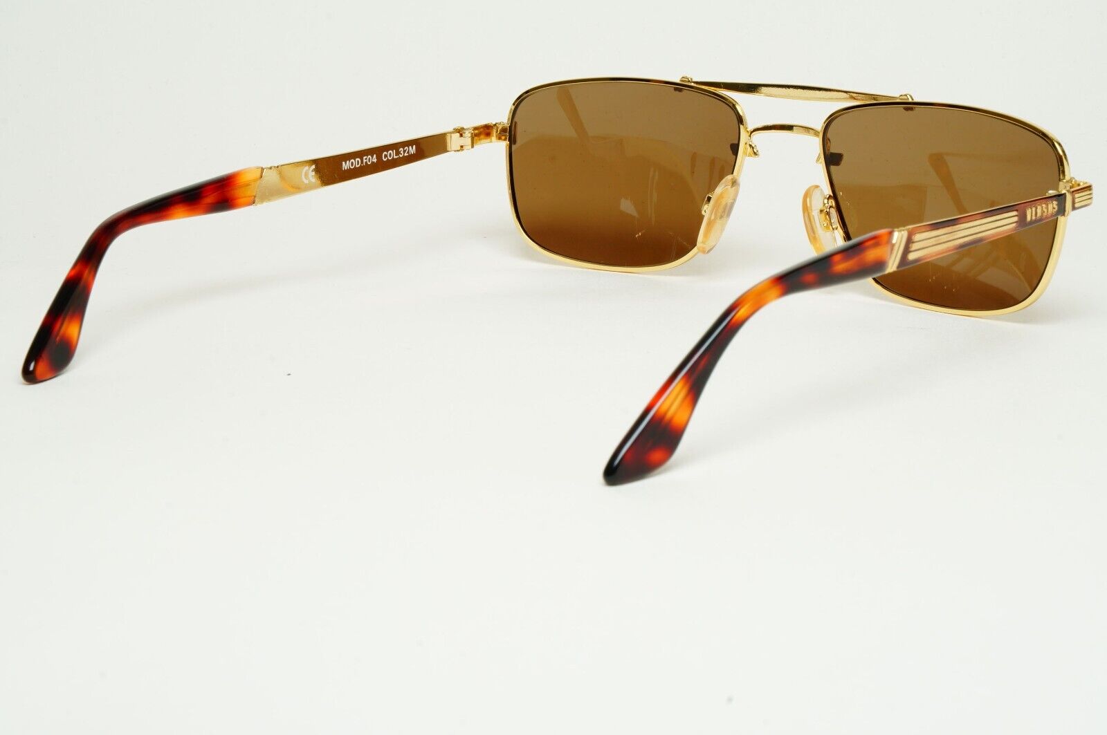 Versus Sunglasses 1996 by Gianni Versace Vintage Navigator Brown MOD F04 COL 32M