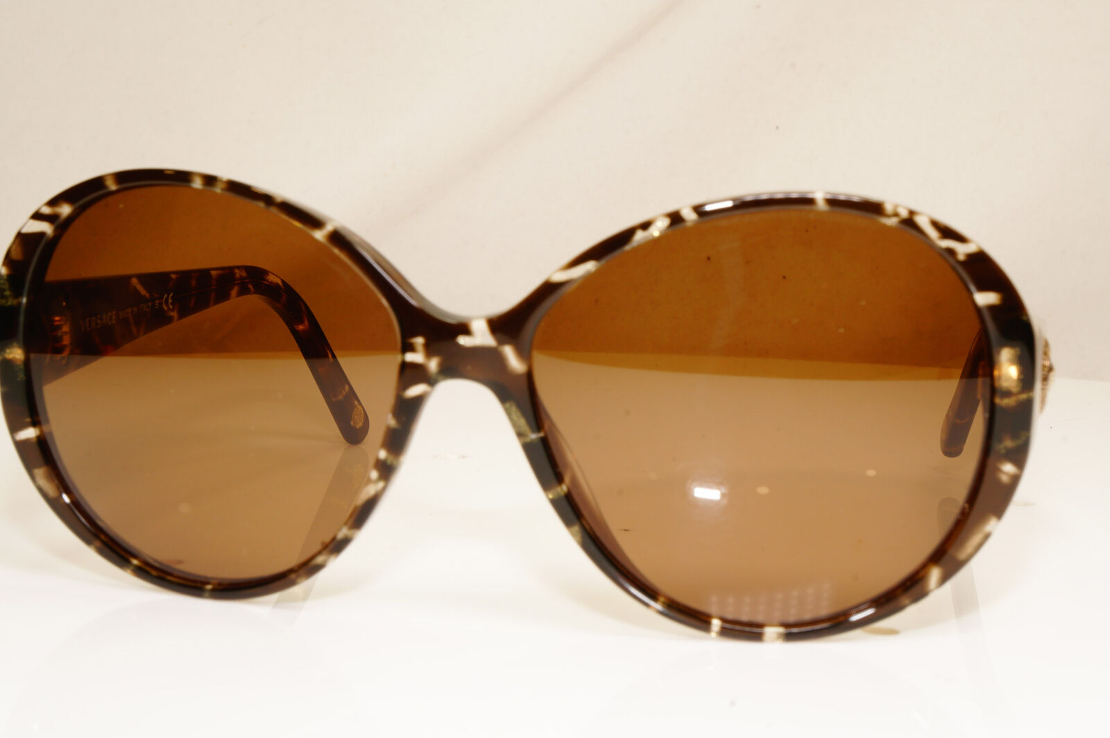 Versace Brown Marble Sunglasses Gold Medusa Womens Oversized 4239 969/73 29427