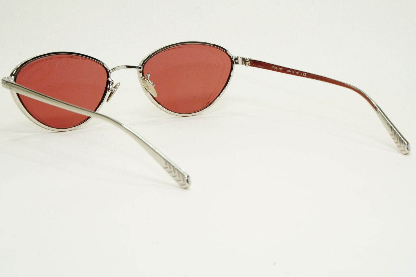 Chanel Sunglasses Silver Red Burgundy Cat Eye Metal 4255 c.124/0H 55mm