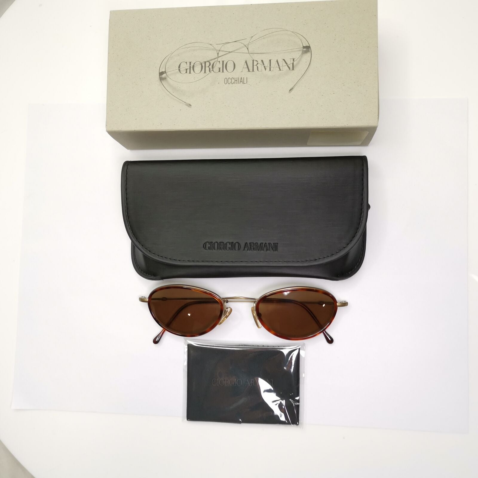 Authentic Giorgio Armani 1997 Vintage Sunglasses Rectangle Mens Womens 248 1043