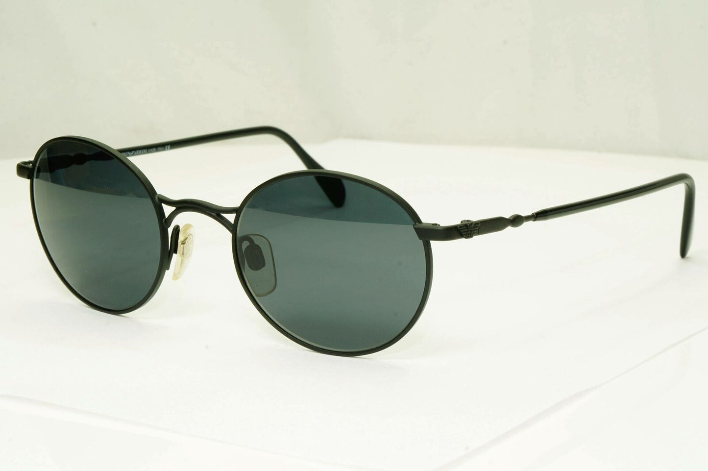 Emporio Armani 1997 Vintage Sunglasses Mens Womens Metal Round Black 059-S 706