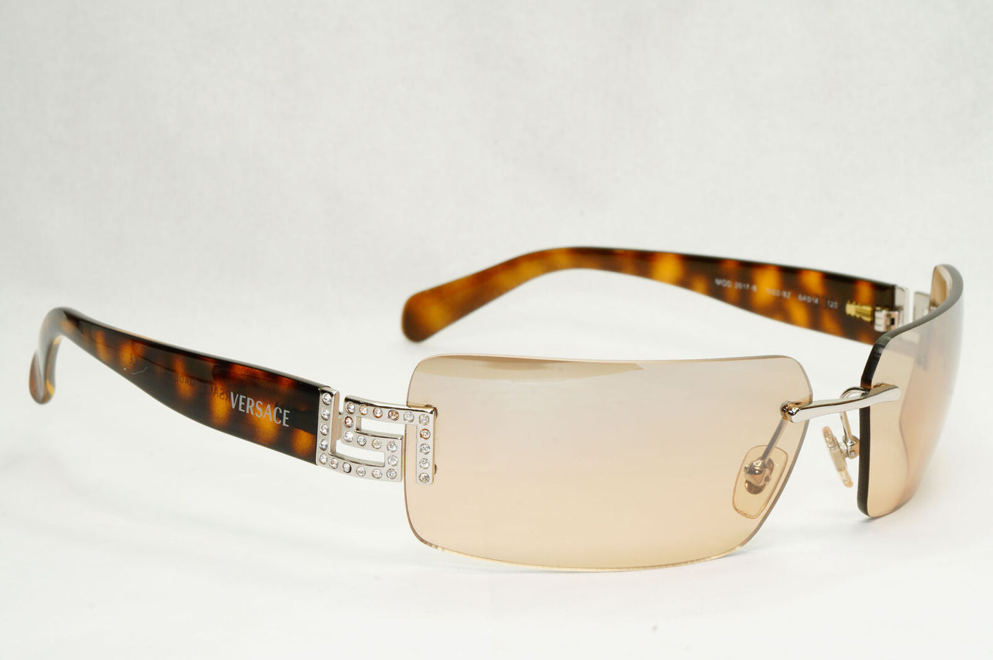 Versace Sunglasses 2004 Vintage Rimless Brown Mirrored MOD 2017-B 1000/8Z 210124